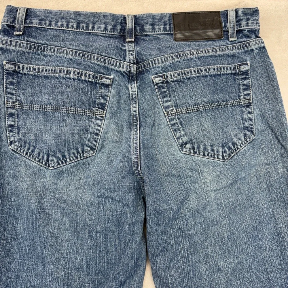 VTG Express Jeans Mens 33x32 Blue Loose Boot Fit Medium Wash Denim Baggy Y2K
